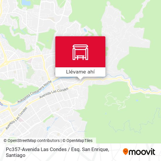 Mapa de Pc357-Avenida Las Condes / Esq. San Enrique