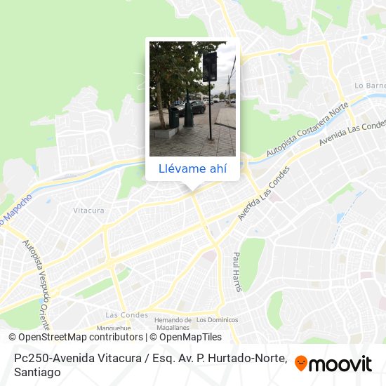 Mapa de Pc250-Avenida Vitacura / Esq. Av. P. Hurtado-Norte