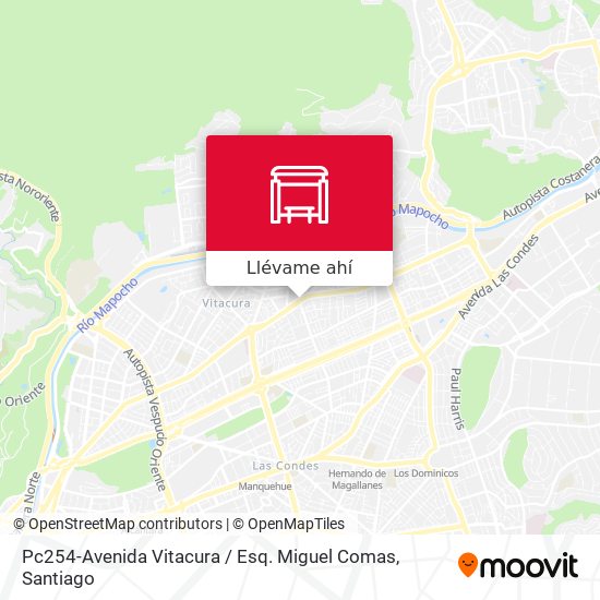 Mapa de Pc254-Avenida Vitacura / Esq. Miguel Comas
