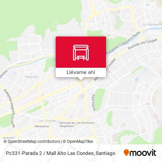 Mapa de Pc331-Parada 2 / Mall Alto Las Condes