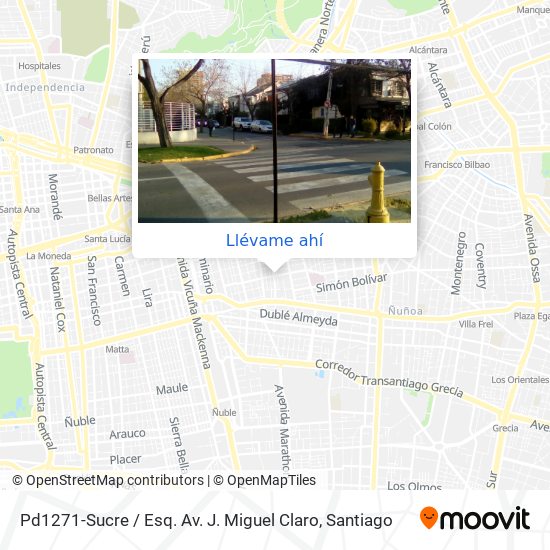 Mapa de Pd1271-Sucre / Esq. Av. J. Miguel Claro
