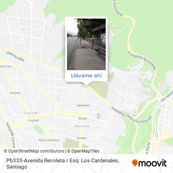 Mapa de Pb333-Avenida Recoleta / Esq. Los Cardenales