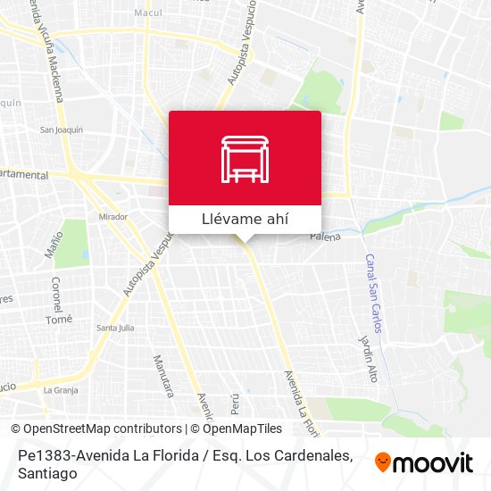 Mapa de Pe1383-Avenida La Florida / Esq. Los Cardenales