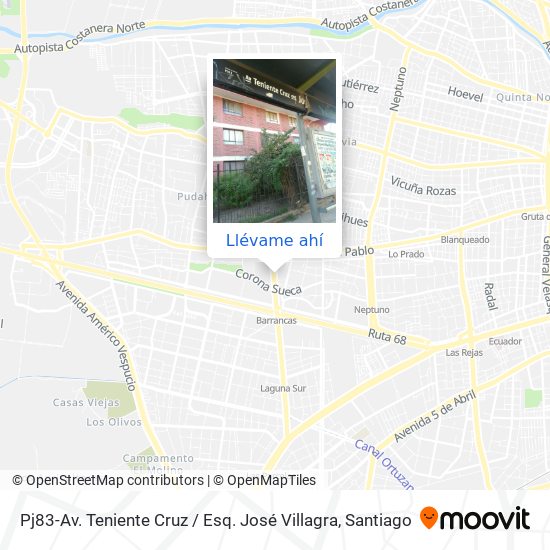 Mapa de Pj83-Av. Teniente Cruz / Esq. José Villagra