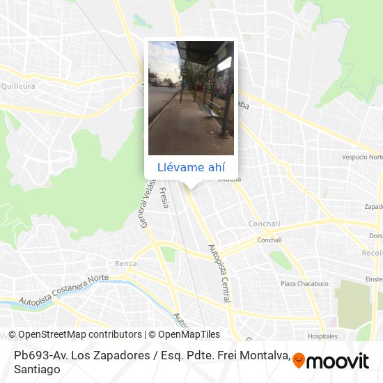 Mapa de Pb693-Av. Los Zapadores / Esq. Pdte. Frei Montalva