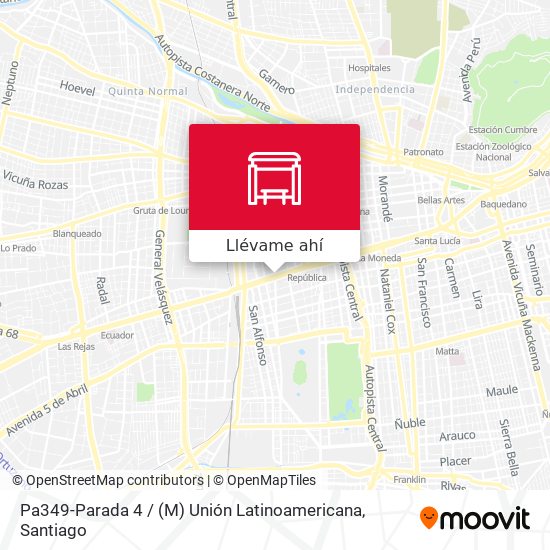 Mapa de Pa349-Parada 4 / (M) Unión Latinoamericana