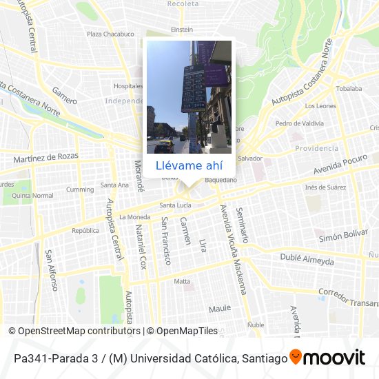 Mapa de Pa341-Parada 3 / (M) Universidad Católica