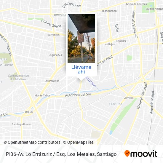 Mapa de Pi36-Av. Lo Errázuriz / Esq. Los Metales