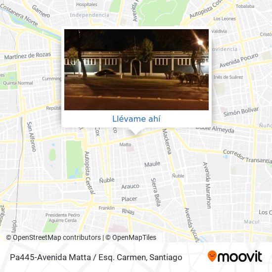 Mapa de Pa445-Avenida Matta / Esq. Carmen