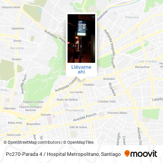 Mapa de Pc270-Parada 4 / Hospital Metropolitano