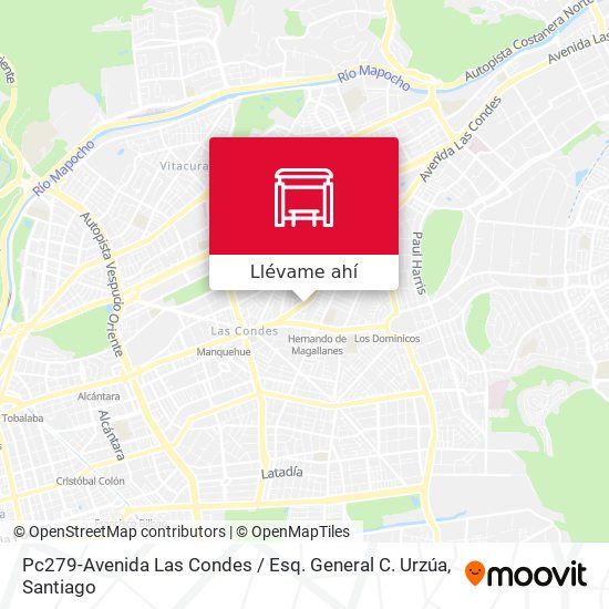 Mapa de Pc279-Avenida Las Condes / Esq. General C. Urzúa