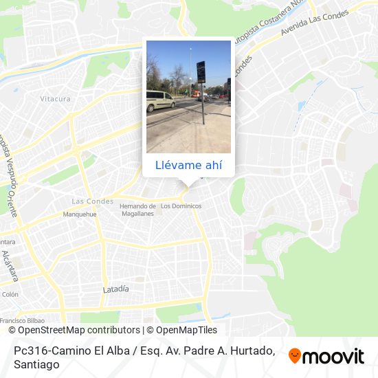 Mapa de Pc316-Camino El Alba / Esq. Av. Padre A. Hurtado