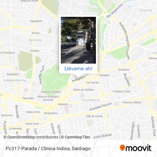 Mapa de Pc317-Parada / Clínica Indisa