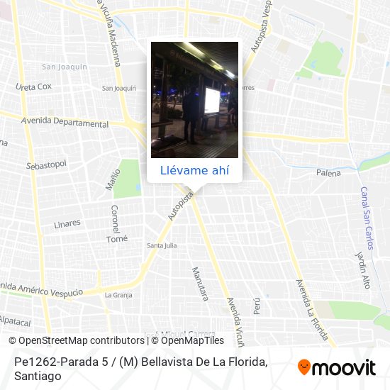 Mapa de Pe1262-Parada 5 / (M) Bellavista De La Florida