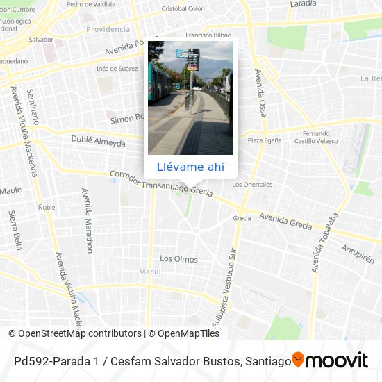Mapa de Pd592-Parada 1 / Cesfam Salvador Bustos