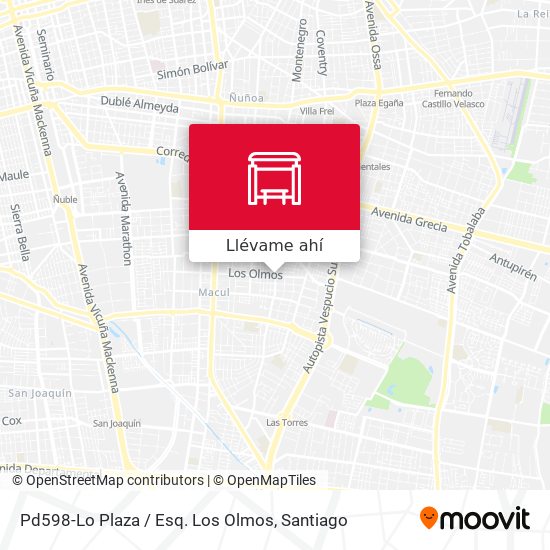 Mapa de Pd598-Lo Plaza / Esq. Los Olmos