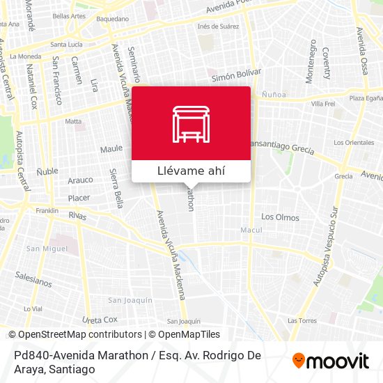 Mapa de Pd840-Avenida Marathon / Esq. Av. Rodrigo De Araya