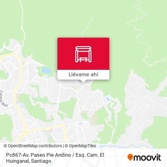 Mapa de Pc867-Av. Paseo Pie Andino / Esq. Cam. El Huinganal