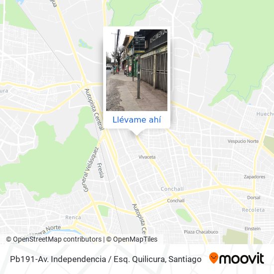 Mapa de Pb191-Av. Independencia / Esq. Quilicura