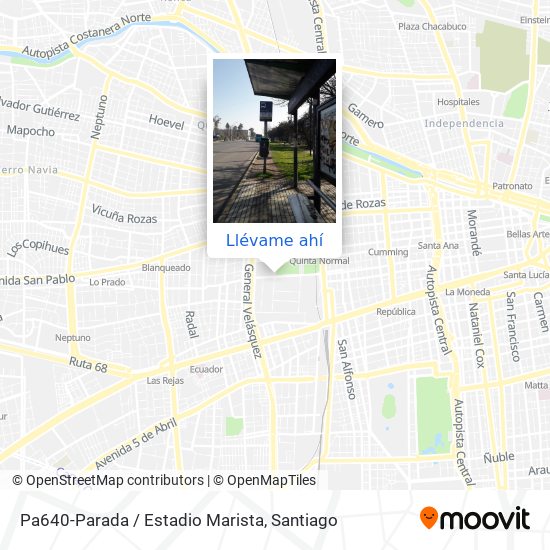 Mapa de Pa640-Parada / Estadio Marista