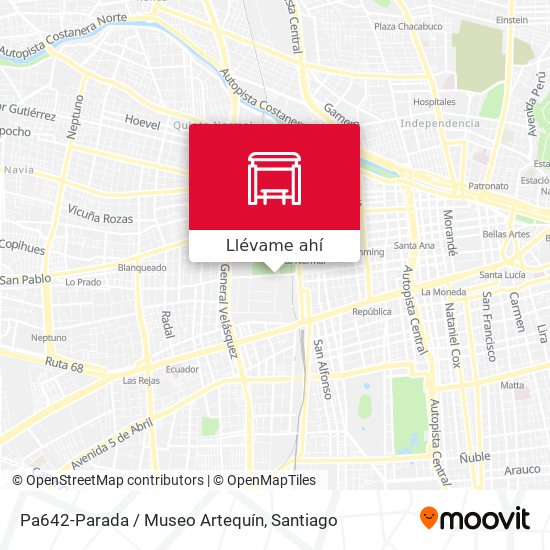Mapa de Pa642-Parada / Museo Artequín
