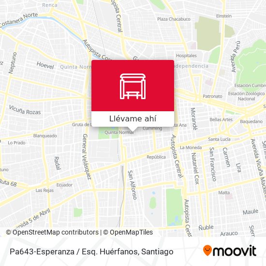 Mapa de Pa643-Esperanza / Esq. Huérfanos