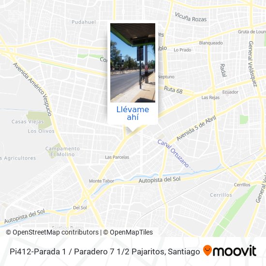Mapa de Pi412-Parada 1 / Paradero 7 1 / 2 Pajaritos