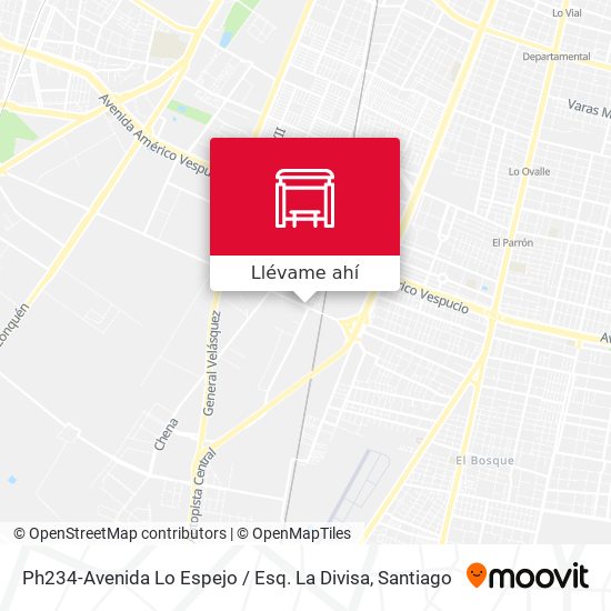 Mapa de Ph234-Avenida Lo Espejo / Esq. La Divisa