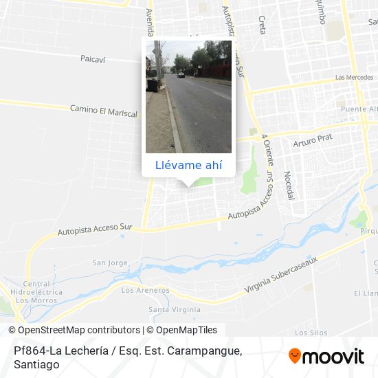 Mapa de Pf864-La Lechería / Esq. Est. Carampangue