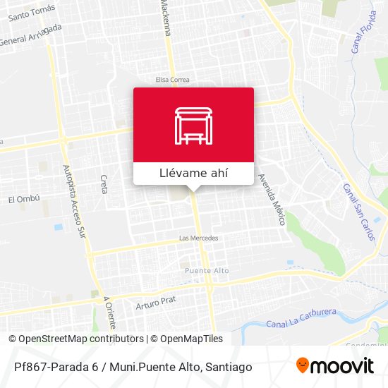 Mapa de Pf867-Parada 6 / Muni.Puente Alto