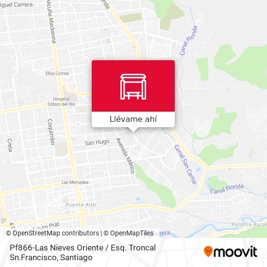 Mapa de Pf866-Las Nieves Oriente / Esq. Troncal Sn.Francisco