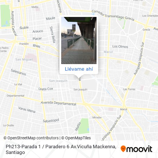 Mapa de Ph213-Parada 1 / Paradero 6 Av.Vicuña Mackenna