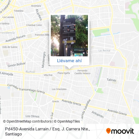 Mapa de Pd450-Avenida Larrain / Esq. J. Carrera Nte.