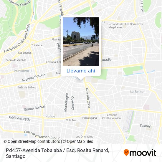 Mapa de Pd457-Avenida Tobalaba / Esq. Rosita Renard