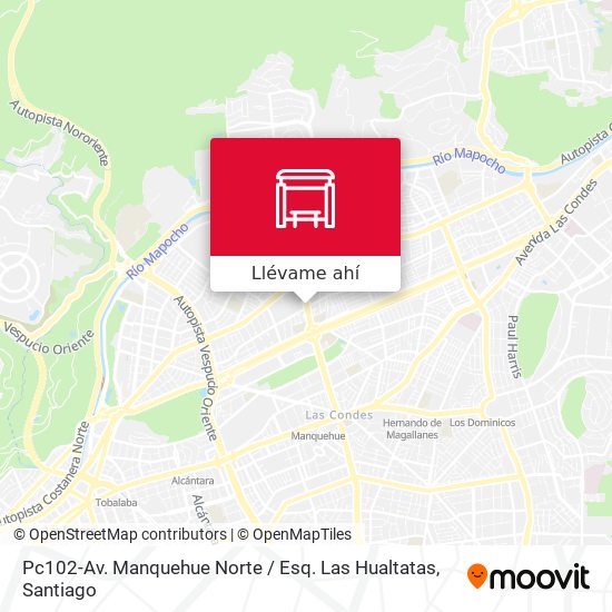 Mapa de Pc102-Av. Manquehue Norte / Esq. Las Hualtatas