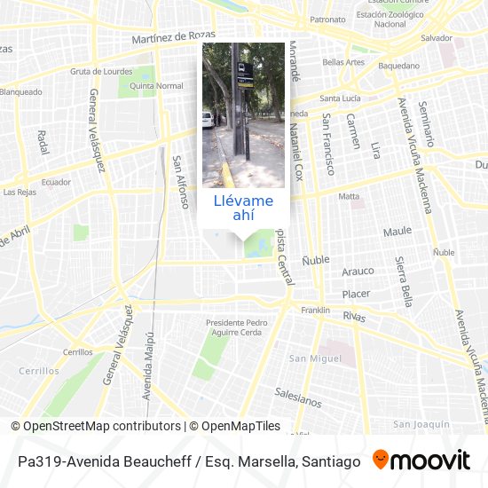 Mapa de Pa319-Avenida Beaucheff / Esq. Marsella