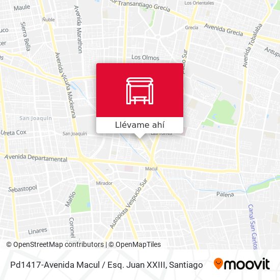 Mapa de Pd1417-Avenida Macul / Esq. Juan XXIII