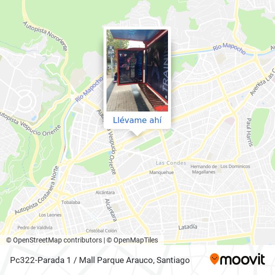 Mapa de Pc322-Parada 1 / Mall Parque Arauco