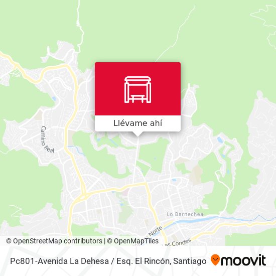 Mapa de Pc801-Avenida La Dehesa / Esq. El Rincón