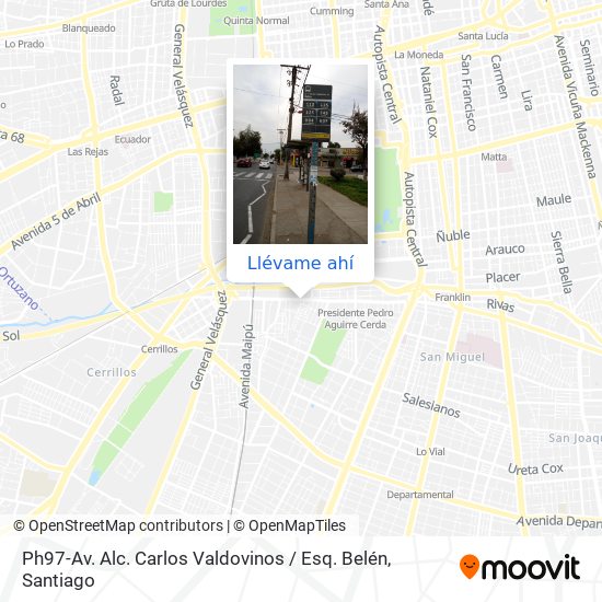 Mapa de Ph97-Av. Alc. Carlos Valdovinos / Esq. Belén