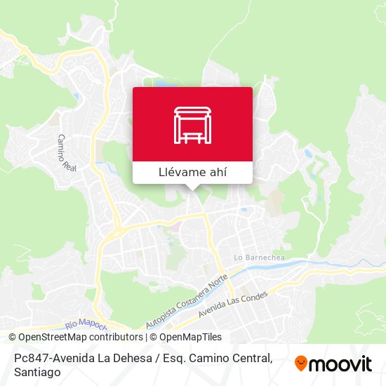 Mapa de Pc847-Avenida La Dehesa / Esq. Camino Central