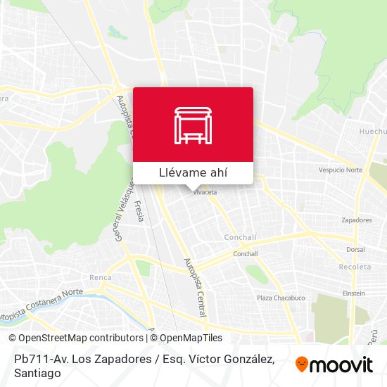 Mapa de Pb711-Av. Los Zapadores / Esq. Víctor González