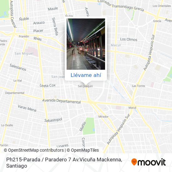 Mapa de Ph215-Parada / Paradero 7 Av.Vicuña Mackenna