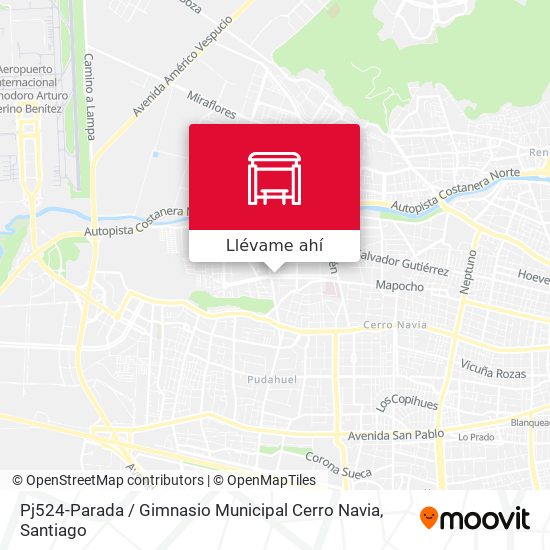 Mapa de Pj524-Parada / Gimnasio Municipal Cerro Navia