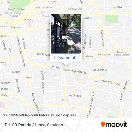 Mapa de Pd100-Parada / Umce