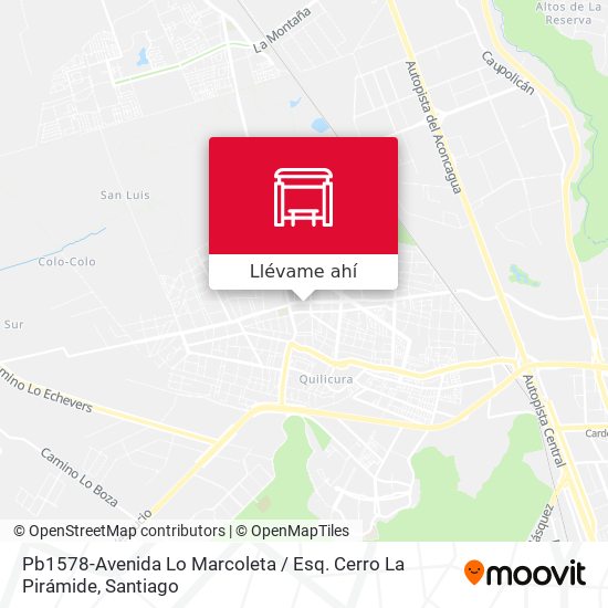 Mapa de Pb1578-Avenida Lo Marcoleta / Esq. Cerro La Pirámide