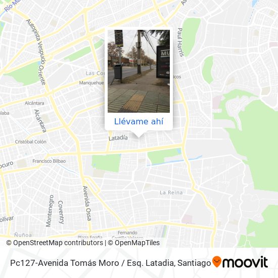 Mapa de Pc127-Avenida Tomás Moro / Esq. Latadia