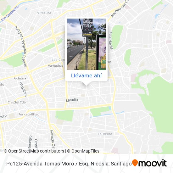 Mapa de Pc125-Avenida Tomás Moro / Esq. Nicosia