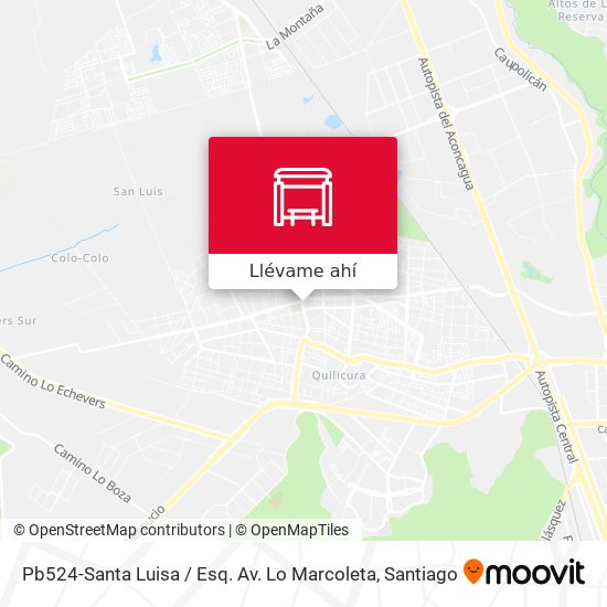 Mapa de Pb524-Santa Luisa / Esq. Av. Lo Marcoleta