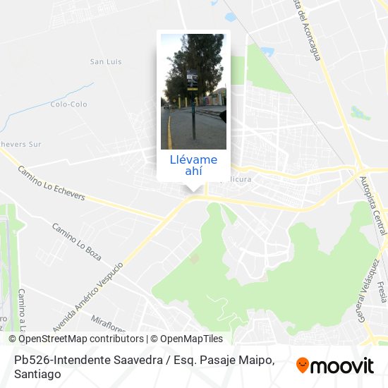 Mapa de Pb526-Intendente Saavedra / Esq. Pasaje Maipo